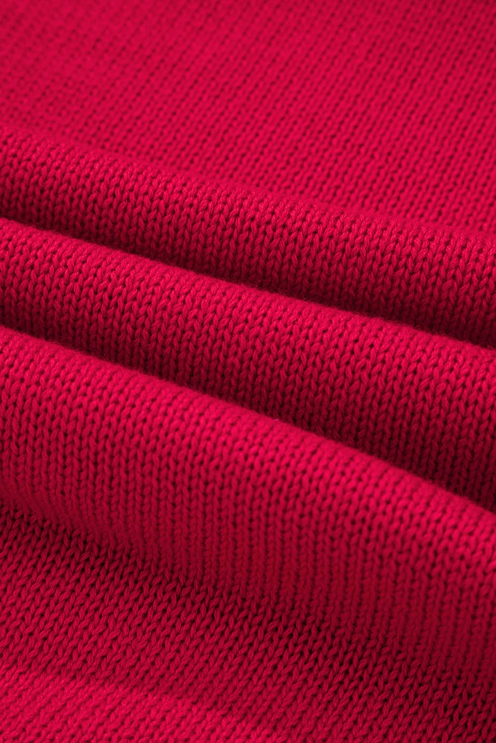 Fiery Red MERRY Christmas Drop Shoulder Baggy Sweater for wholesale on Faire6