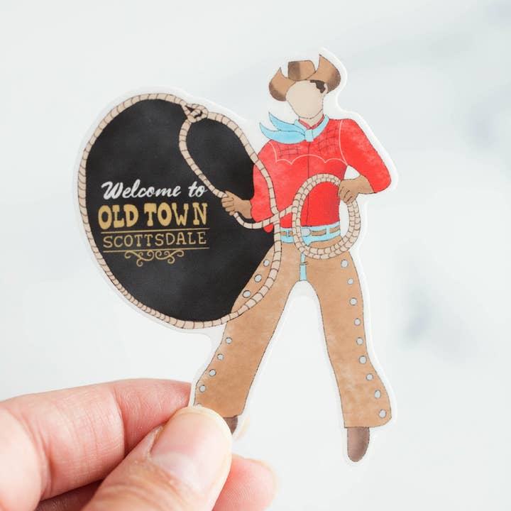 Click Bloom - Wholesale Sticker - Scottsdale Cowboy Cutout Sign Vinyl Sticker5
