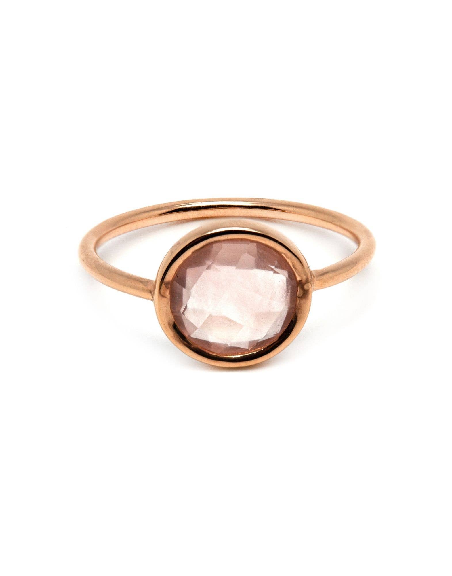 THAIS BERNARDES GIOIELLI - Wholesale Cocktail/Statement Ring - Round Stone Colors Ring Rose Quartz0
