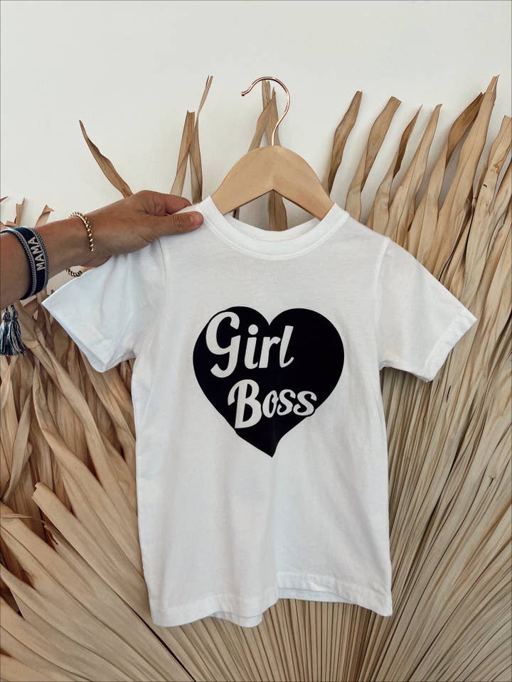 T-shirt Girl Boss - Noir/blanc pour la vente par Little Babe Designs