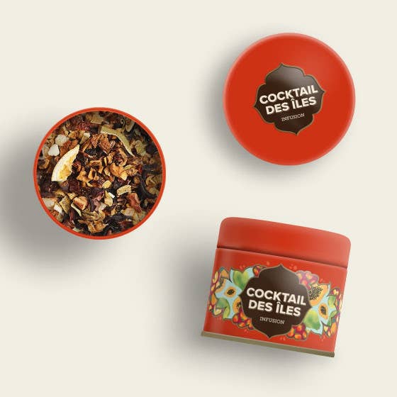Infusión de sabor a maracuyá y naranja «Cocktail des Îles» para venta al por mayor de Maison Bourgeon