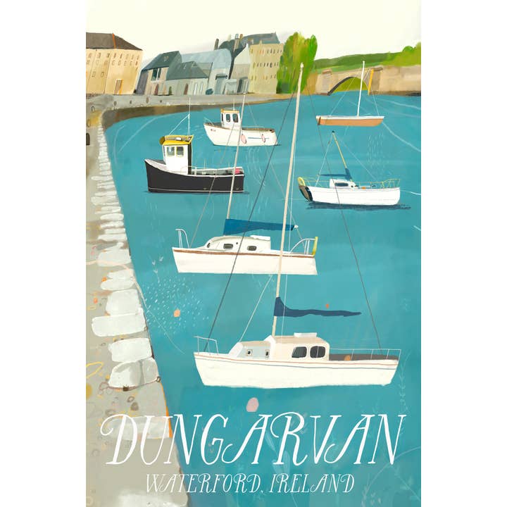 Dungarvan, Waterford, Ireland, Art Print for wholesale by Conor Langton Art