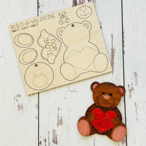 Doe-het-zelf Valentijnsbeer Magneet Kit voor wholesale door Reclaimed Woodworks Home Decor