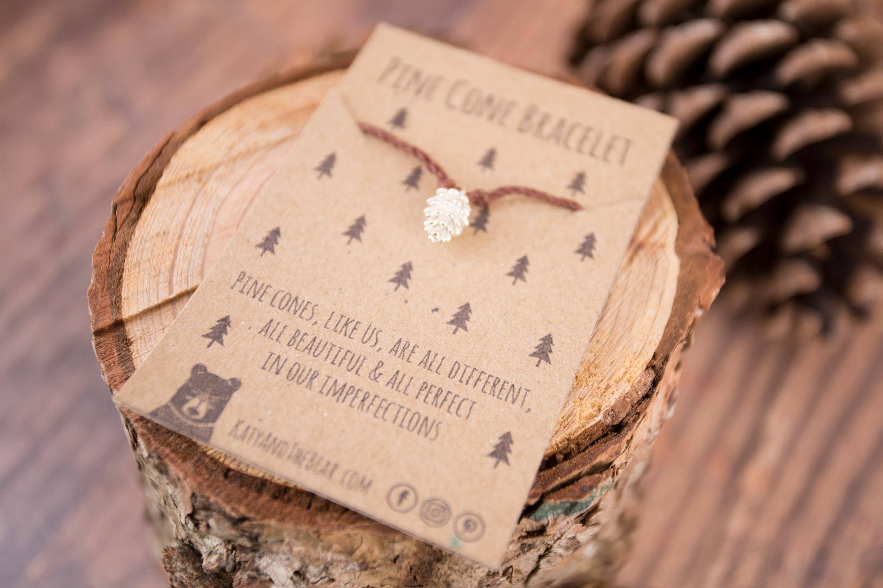 Katy and the Bear – wholesale Charm/dangle bracelet – Pine Cones Bracelet1