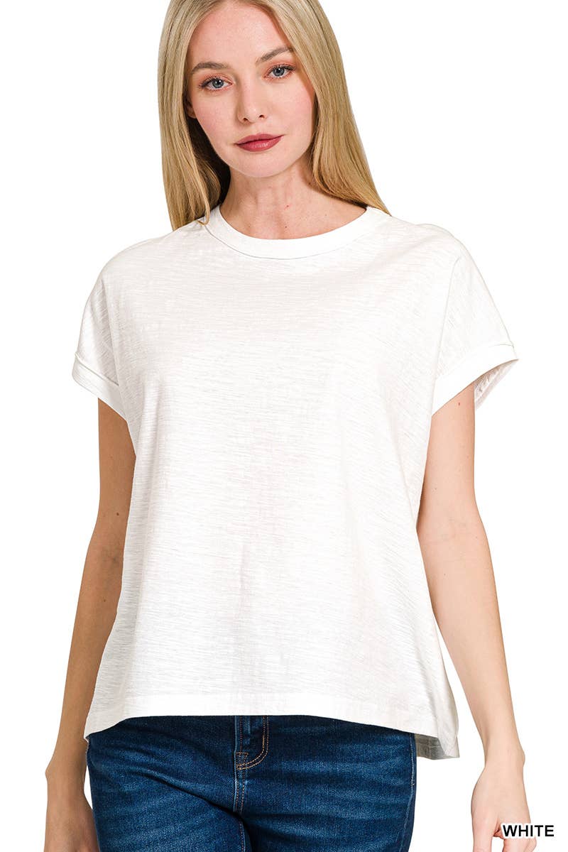 Vanilla Monkey - Wholesale Knit Top - Women's - Cotton Slub Round Neck Short Sleeve Tee9