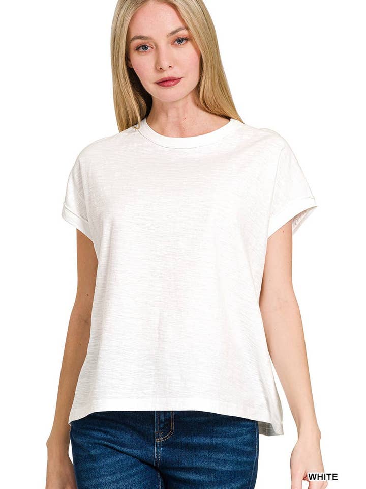 Vanilla Monkey - Wholesale Knit Top - Women's - Cotton Slub Round Neck Short Sleeve Tee9