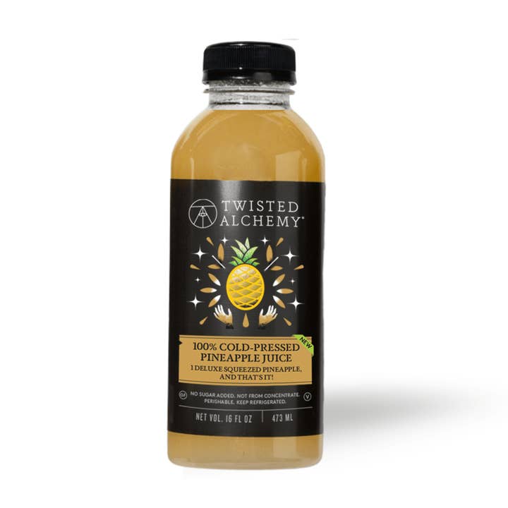 100% PINEAPPLE JUICE COLD PRESSED for wholesale by Twisted Alchemy