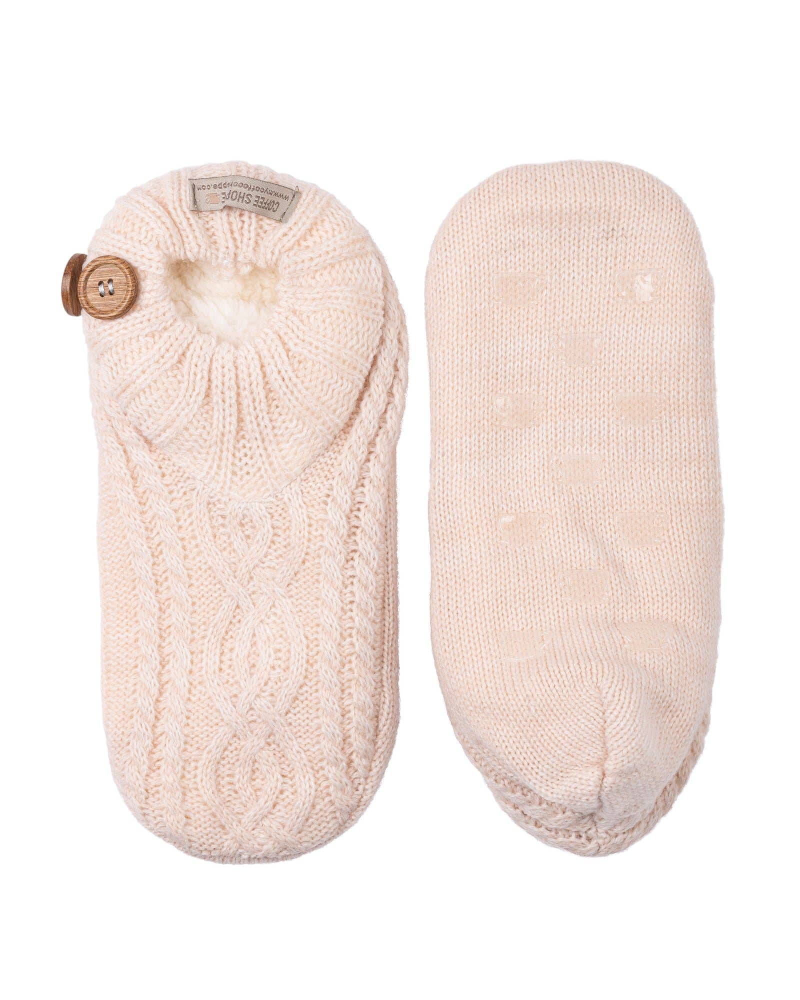 LATTELOVE - Wholesale Slippers - Women's - Melange Cable/Rib Knit Booties8