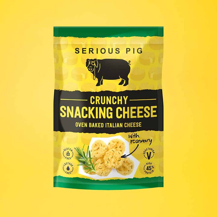 Serious Pig - Wholesale Cheese - Crunchy Snacking Cheese with Rosemary (24 x 24g)