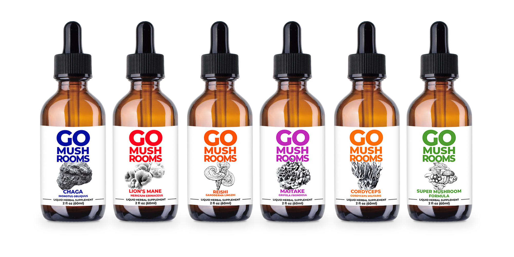 GO Mushrooms - Wholesale Tincture - Standard Tincture Pack1