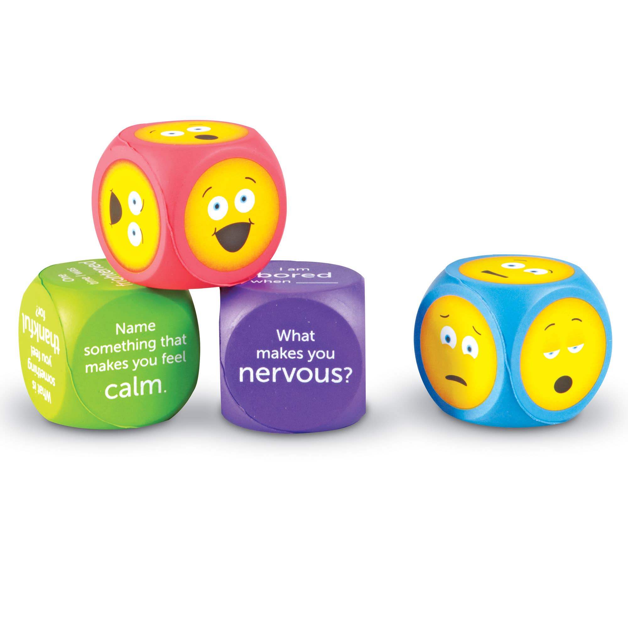 Learning Resources - Wholesale Toy Set - Kids - Emotion Cubes Set Of 4 (Questions And Emoji)4