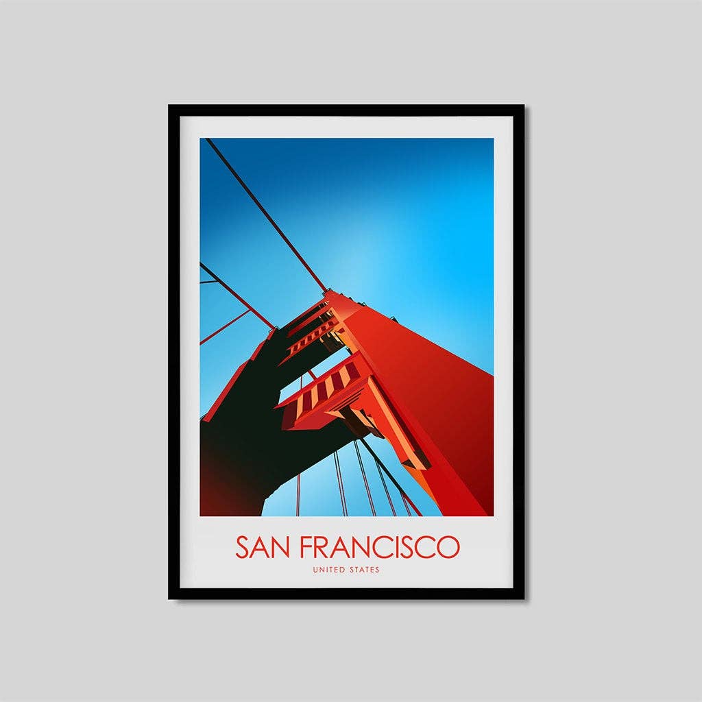 Studio Inception – wholesale Art print – San Francisco Bridge Minimalist Print5