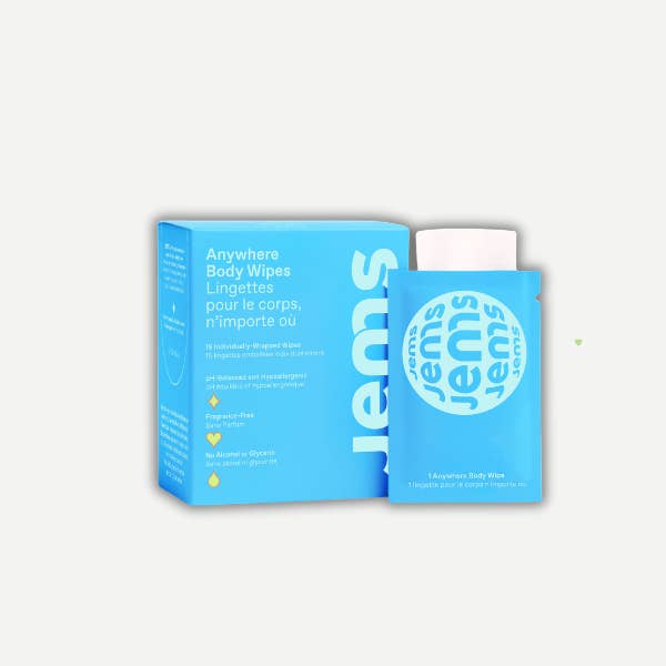 Jems Anywhere Body Wipes for wholesale by Jems