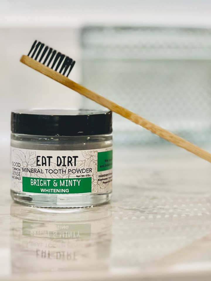 Eat Dirt, All Natural Tooth Powder for wholesale by GOOD COMMON SENSE NATURALS