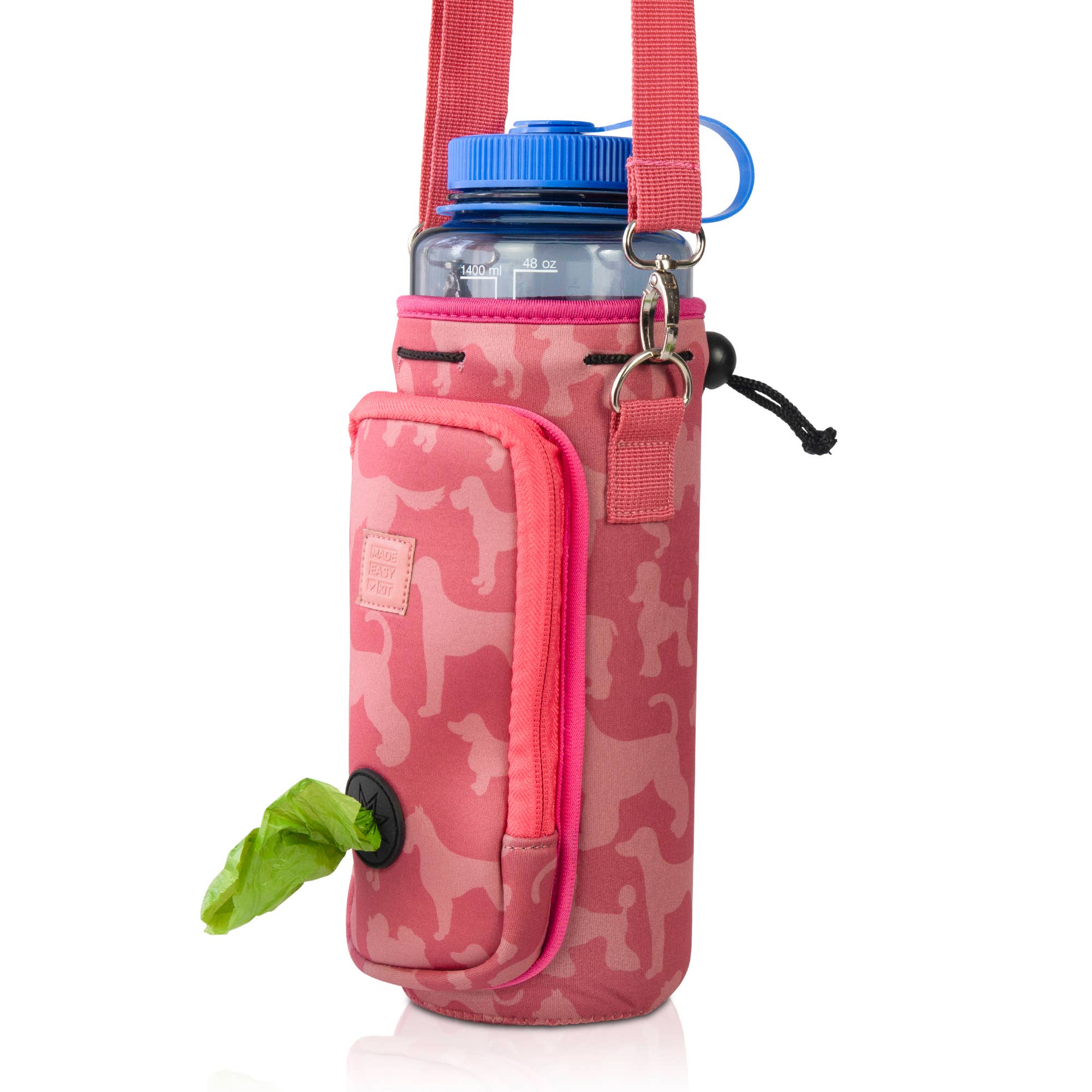 MADE EASY KIT – Suporte para garrafas/garrafeira por atacado – Kit fácil de transportar garrafa de água com bolso para saco de cocô de cachorro55