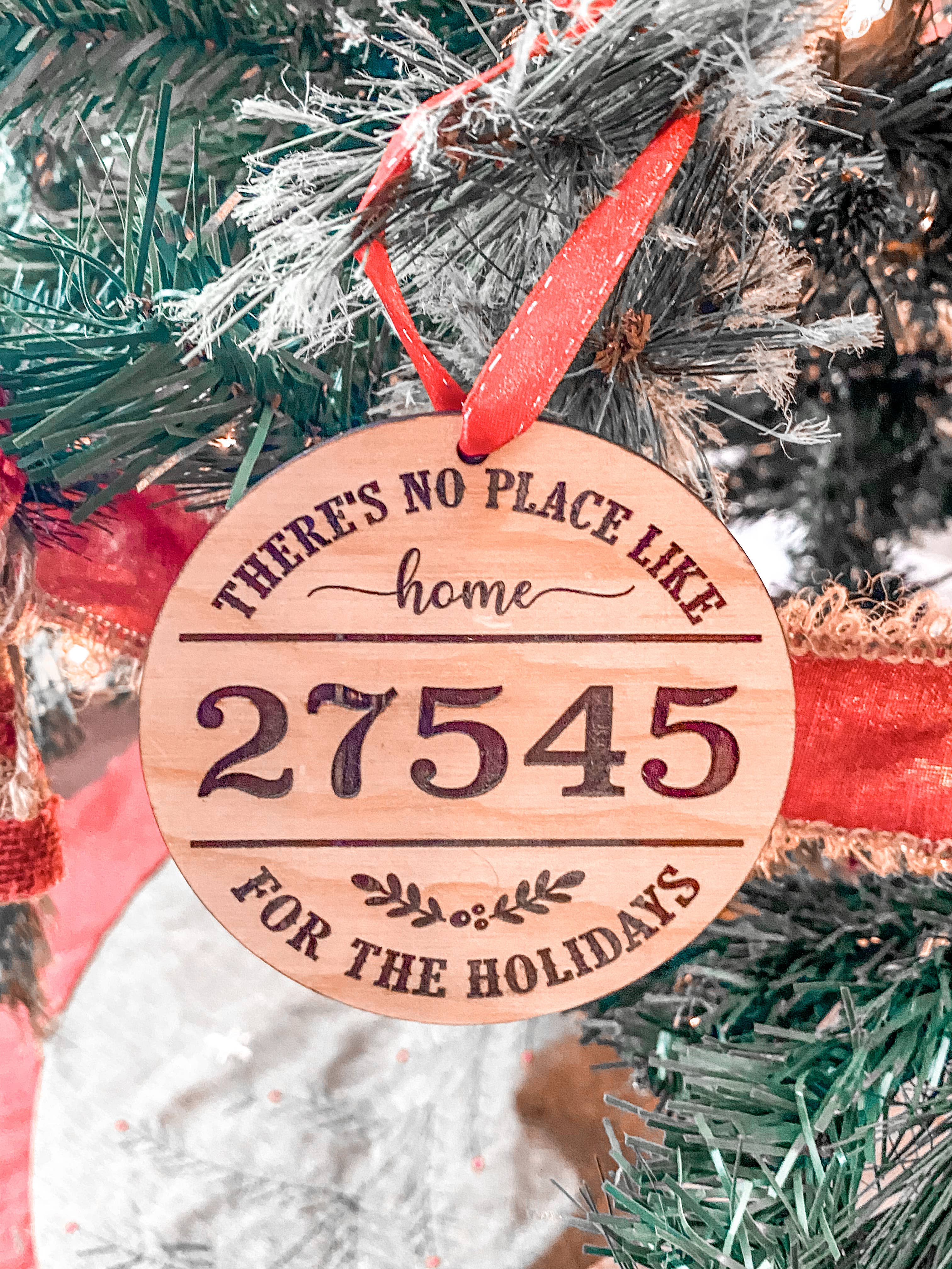 Hollow Grove Designs – wholesale Ornament – No Place Like Home Zip Code Ornament