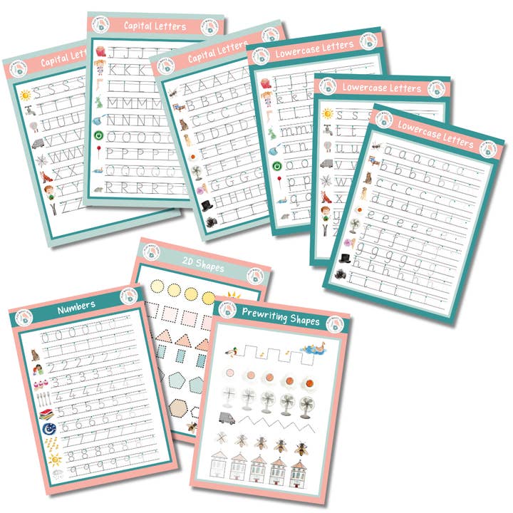 Letter, Number and Shape Formation Wipeable Learning Mats for wholesale by Play Makes Sense