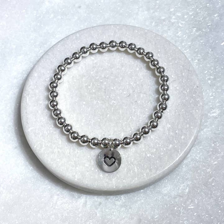 Sterling Silver 6mm Bead Stretch Bracelet B442-SS for wholesale by K & B Jewelry