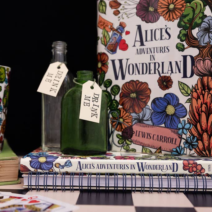 Steel Mill and Co. - Wholesale Vase - Large Book Vase, Alice in Wonderland - Floral Nonsense