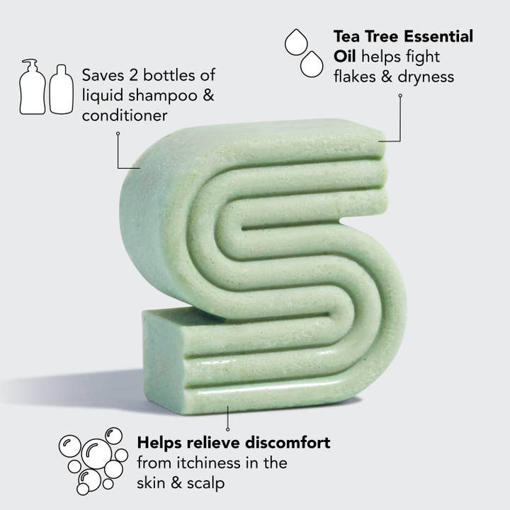 KITSCH - Wholesale Shampoo Puck/Solid Shampoo - Tea Tree + Mint Clarifying Shampoo Bar