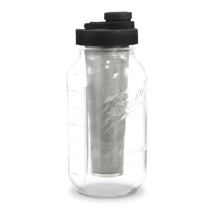 Brewing America - Wholesale Coffee Machine - Cold Brew Coffee Maker Kit: Wide Mouth for Coffee, Infused Tea, Alcohol - 2 Quart 64 oz Black