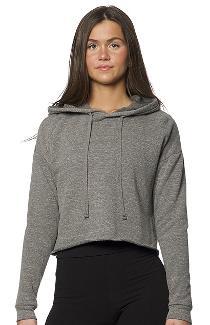 Royal Apparel - Wholesale Hoodie - Women's - Women's eco Triblend Fleece Crop Hoodie1