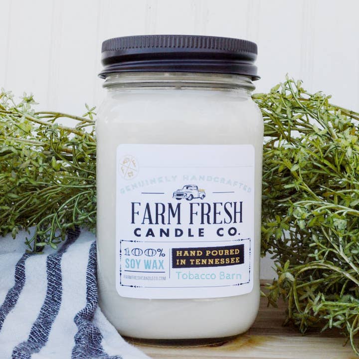 Tobacco Barn Soy Candle and other Purchase Wholesale mason jars 16 oz. Free Returns & Net 60 Terms on Faire trending on Faire.