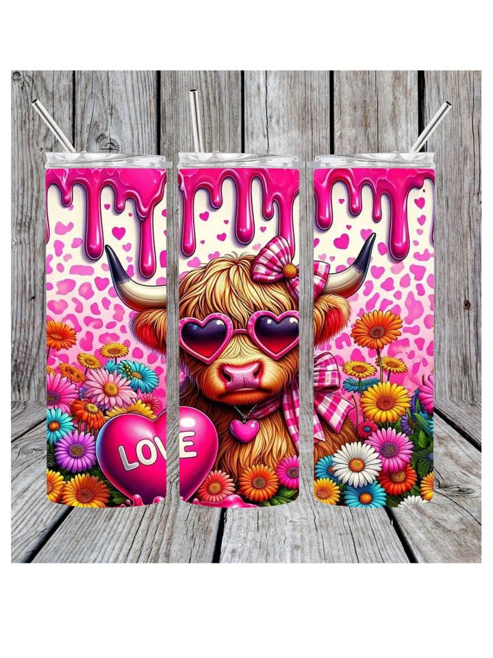 Gobelet vache de la Saint-Valentin pour la vente par Eclectic Wallflower Boutique