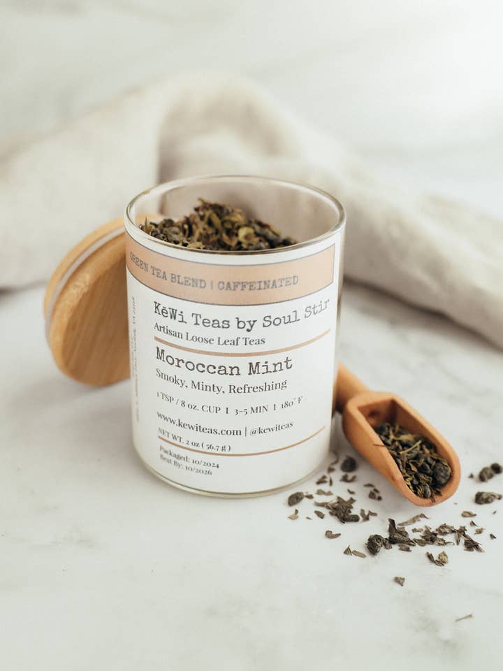 Marockansk mynta | Grönt myntate-blandning för wholesale av KēWi Teas by Soul Stir
