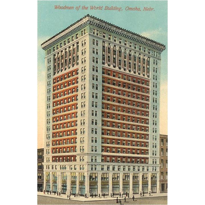 Found Image Press - Wholesale Sticker - Sticker NE-19 Woodmen of the World Building, Omaha