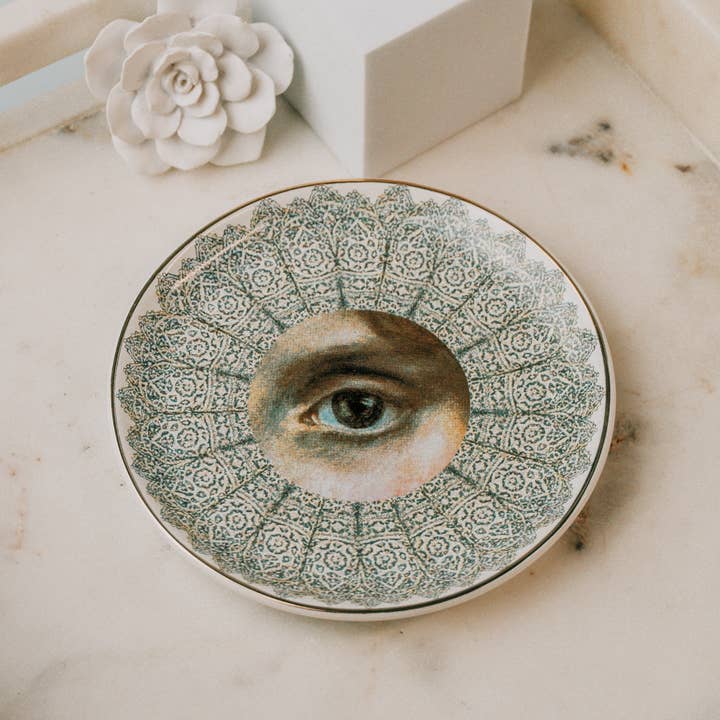 Secret Lover Female Round Ceramic Dish for wholesale by Spitfire Girl