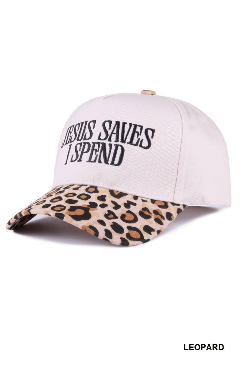 42POPS – wholesale Baseball cap – Unisex – ,,, 0827 Jesus Saves I Spend Two Tone Canvas Cotton Cap SI-279958
