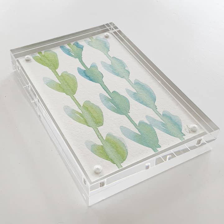 Acrylic Block Hearts Painting for wholesale by Carrie Song Art