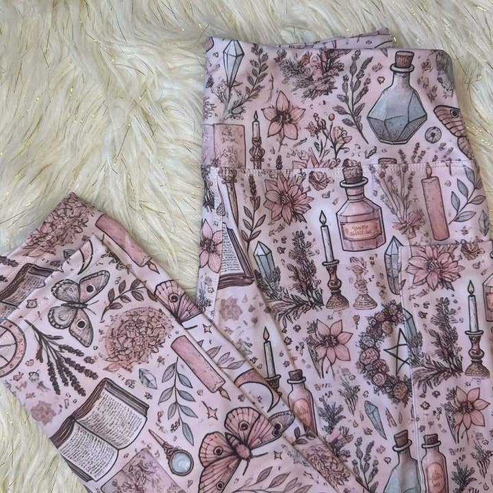 Triple Goddess Boutique - Wholesale Fashion Leggings - Women's - Womens Spring Printed Leggings, witch clothing, Easter 2