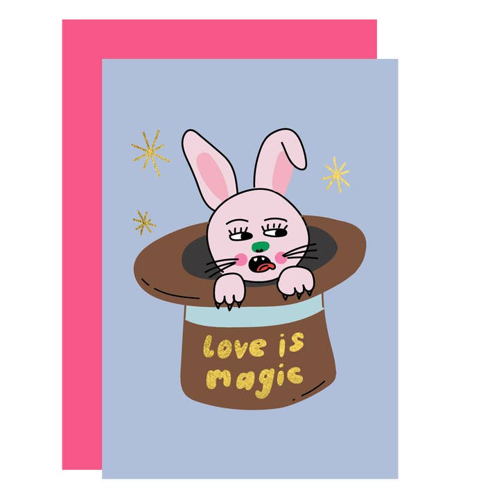 MINI greeting card, magic, Valentine's day and love card A7 for wholesale by Eat the Moon | Greeting cards and stationery