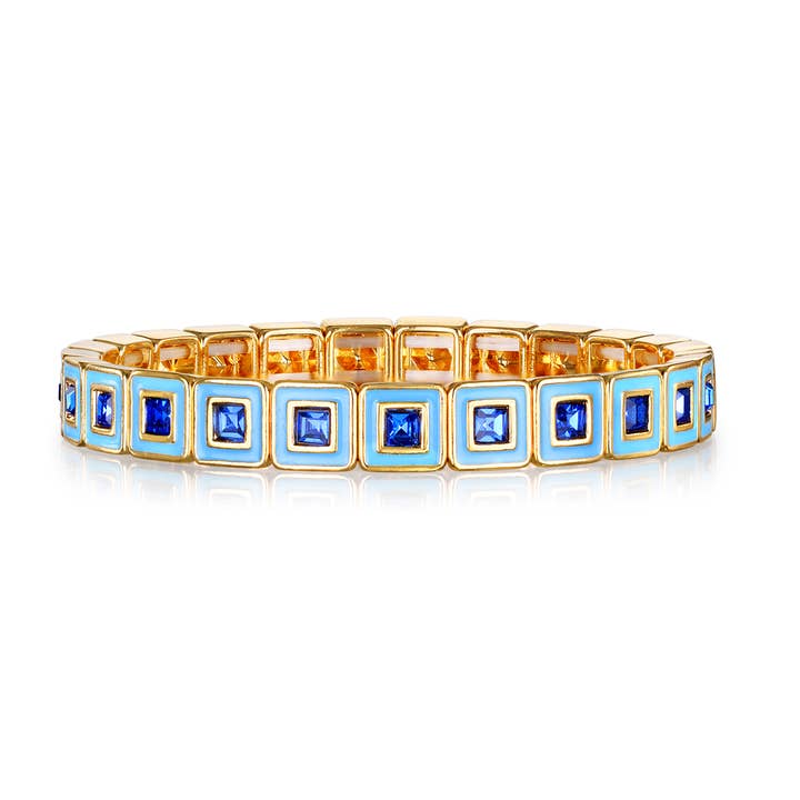 Bracelet Athènes-Bleu pour la vente par Amelia Rose Jewelry