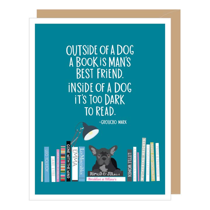 Groucho Marx Man's Best Friend Quote Card for wholesale by Apartment 2 Cards
