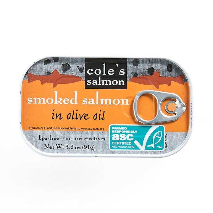 Patagonian Smoked Salmon Fillet in Extra Virgin Olive Oil for wholesale by Cole's Seafood