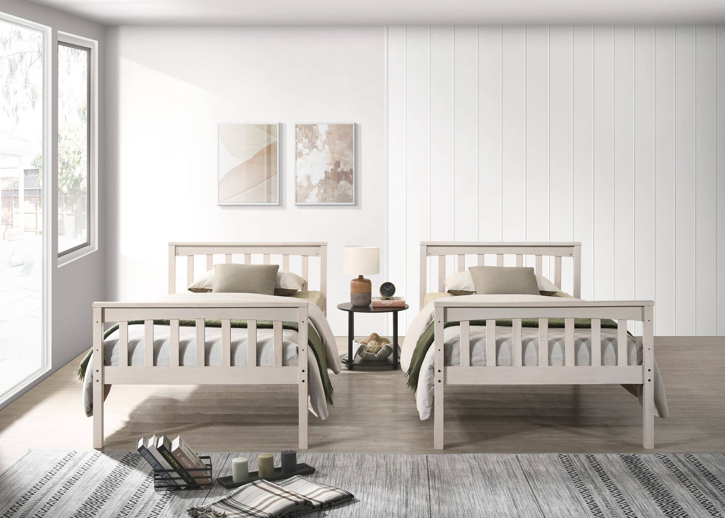 Home Design - Wholesale Bed - Kids & Baby - Home Design Ames Twin Over Twin Solid Wood Standard Bunk Bed Frame3