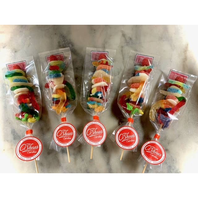 O'Shea's Candies Sweet Shop - Wholesale Gummy - Gummy Kabobs - 15 Different Varieties w/Wood Stick -UNIQUE