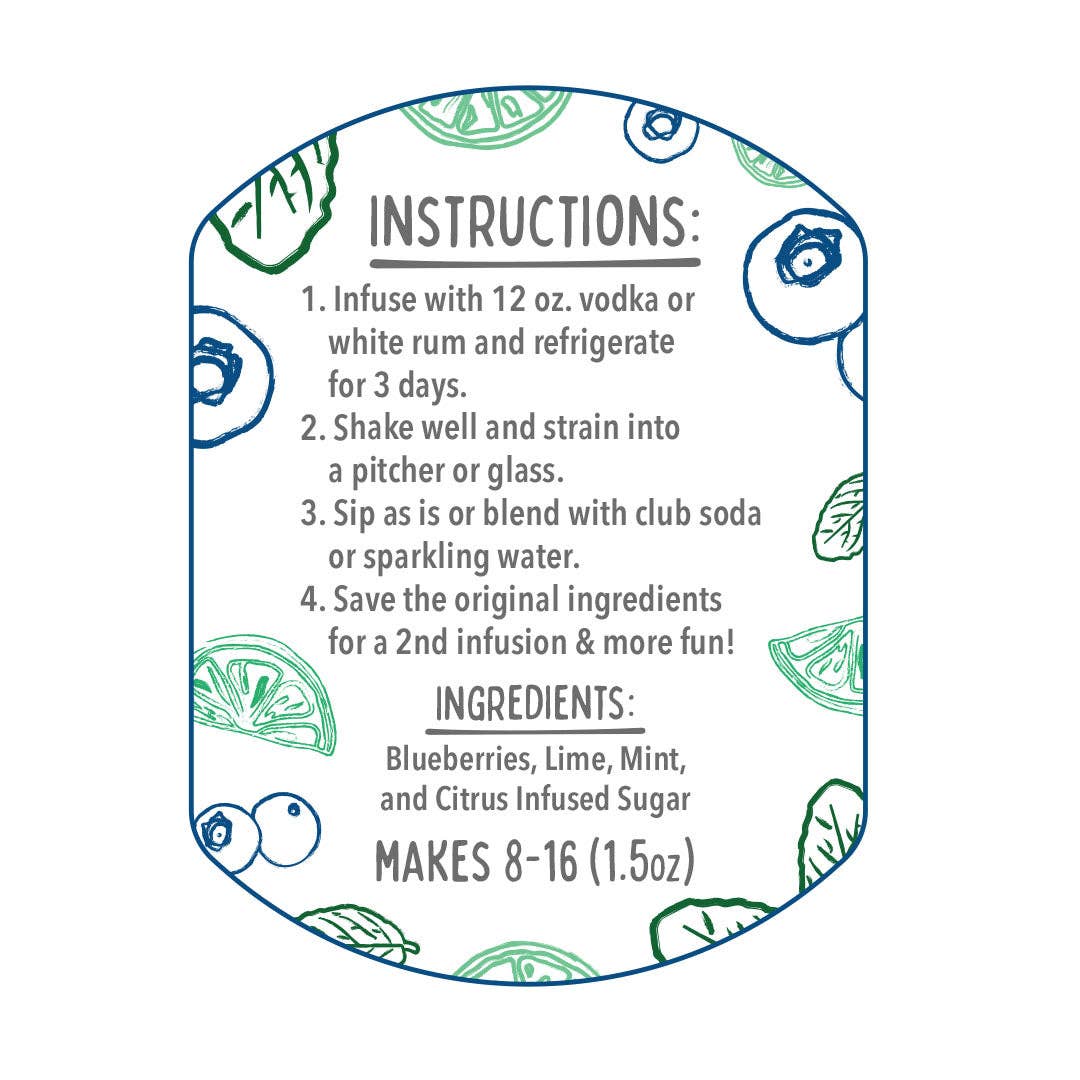 McKinnon's Dry Craft Cocktails - Wholesale Cocktail Mix/Syrup - Blueberry Mojito1