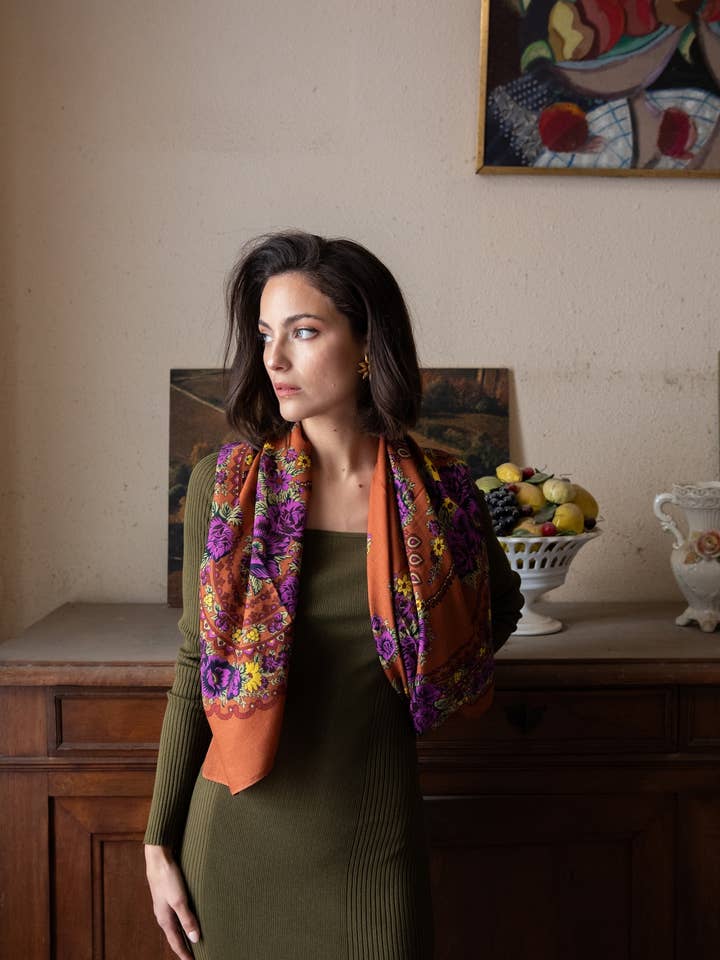 FOLK tørklæde 100% bomuld for engroshandel hos marushka