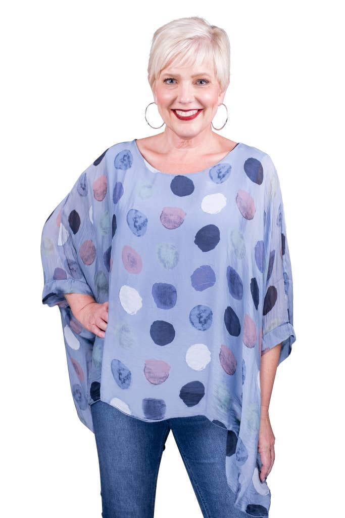 TINA Stephens Italy/Tees By Tina - Wholesale Kaftan - Women's - Sofia Circle Silk Kaftan (BQ201R)6