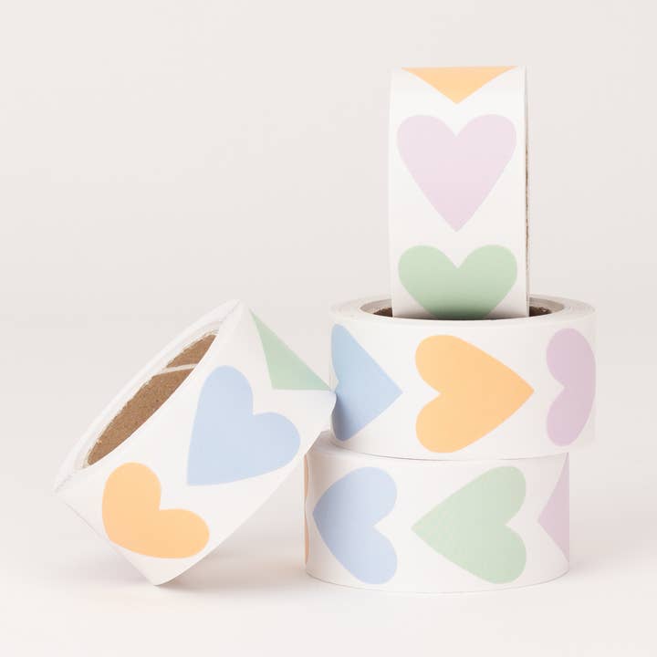 Adesivo Cuore (Mini, Colori Pastello) per la vendita all'ingrosso da parte di liebevoll verpackt