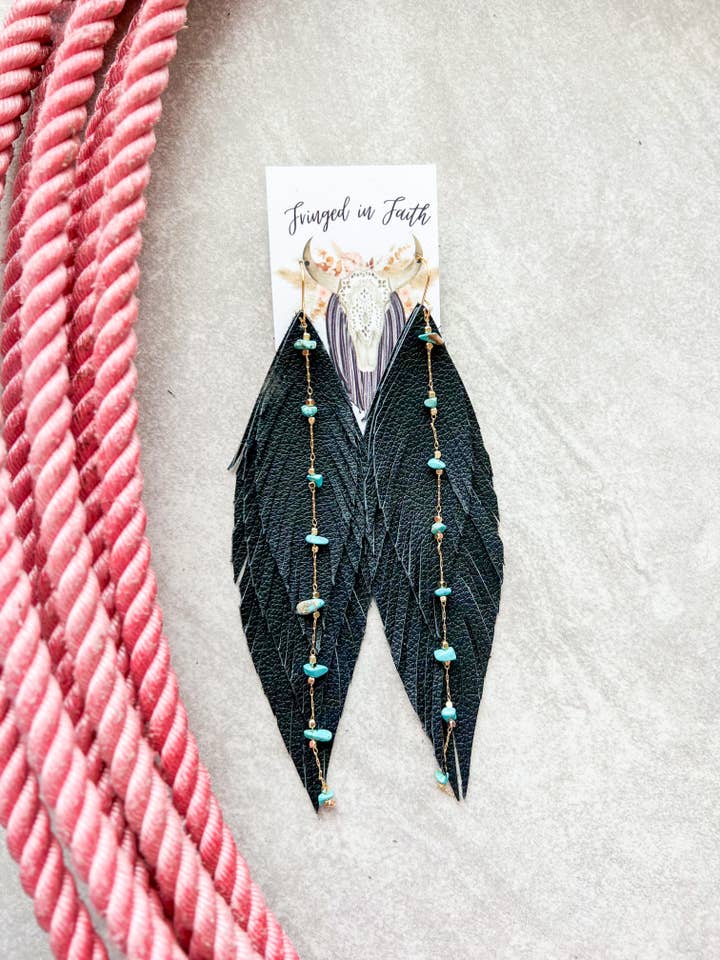 Leather Shoulder Dusters | Black for wholesale by Fringed In Faith