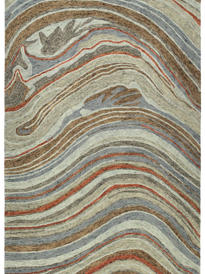 Marble Collection Grauer Teppich, 3'6"x5'6", rechteckig für den Großhandel von contempo fashion