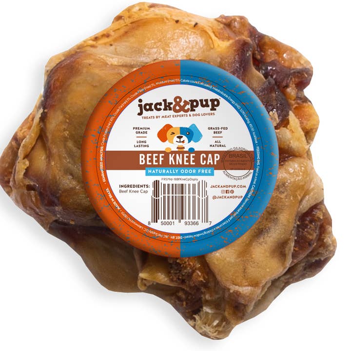 Beef Knee Cap W/Display Jack&pup Dog Treats for wholesale by J&C PET SUPPLY LLC
