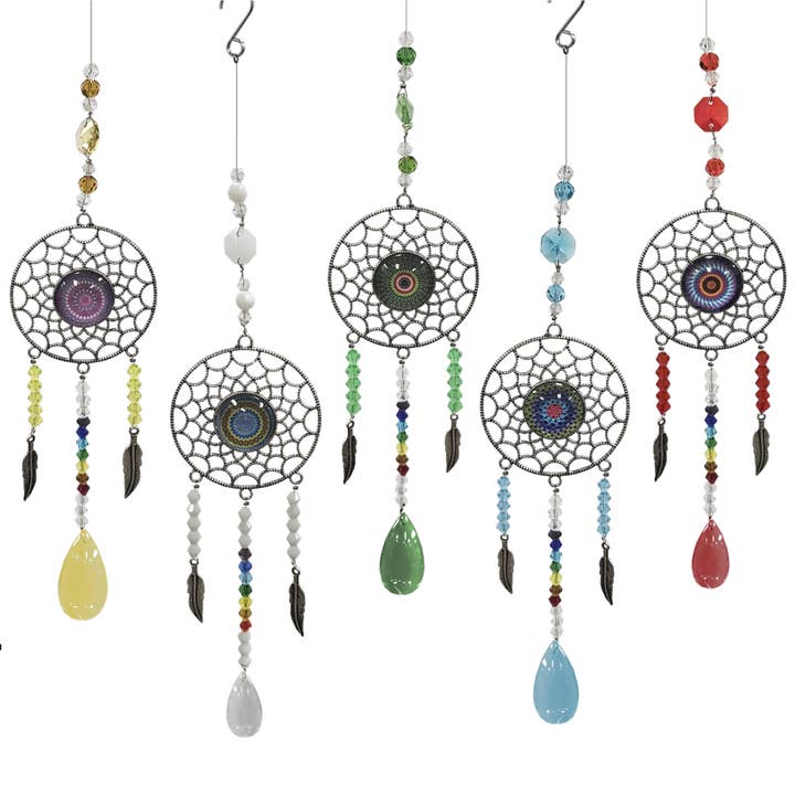 GeoCentral - Wholesale Suncatcher - Assorted Mandala Suncatchers w/ Display – 36pc