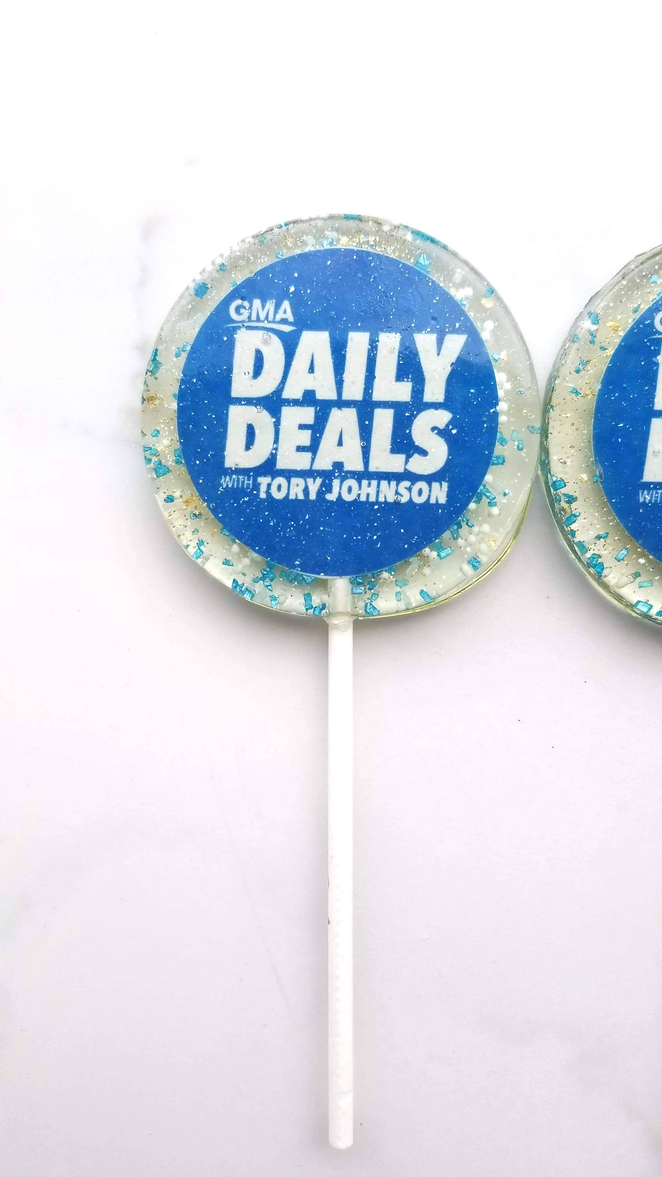 Sweet Caroline Confections - Wholesale Lollipop - Logo Lollipops, Cotton Candy, 50/Case  *Read Before Purchase4