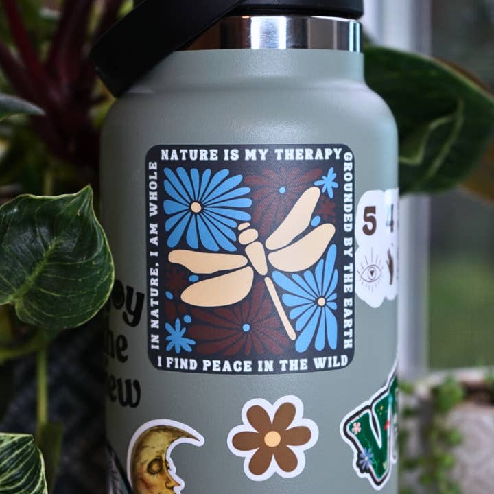 Mindful over Mind Full - Wholesale Sticker - Nature is my Therapy Sticker | Mental Health Sticker2